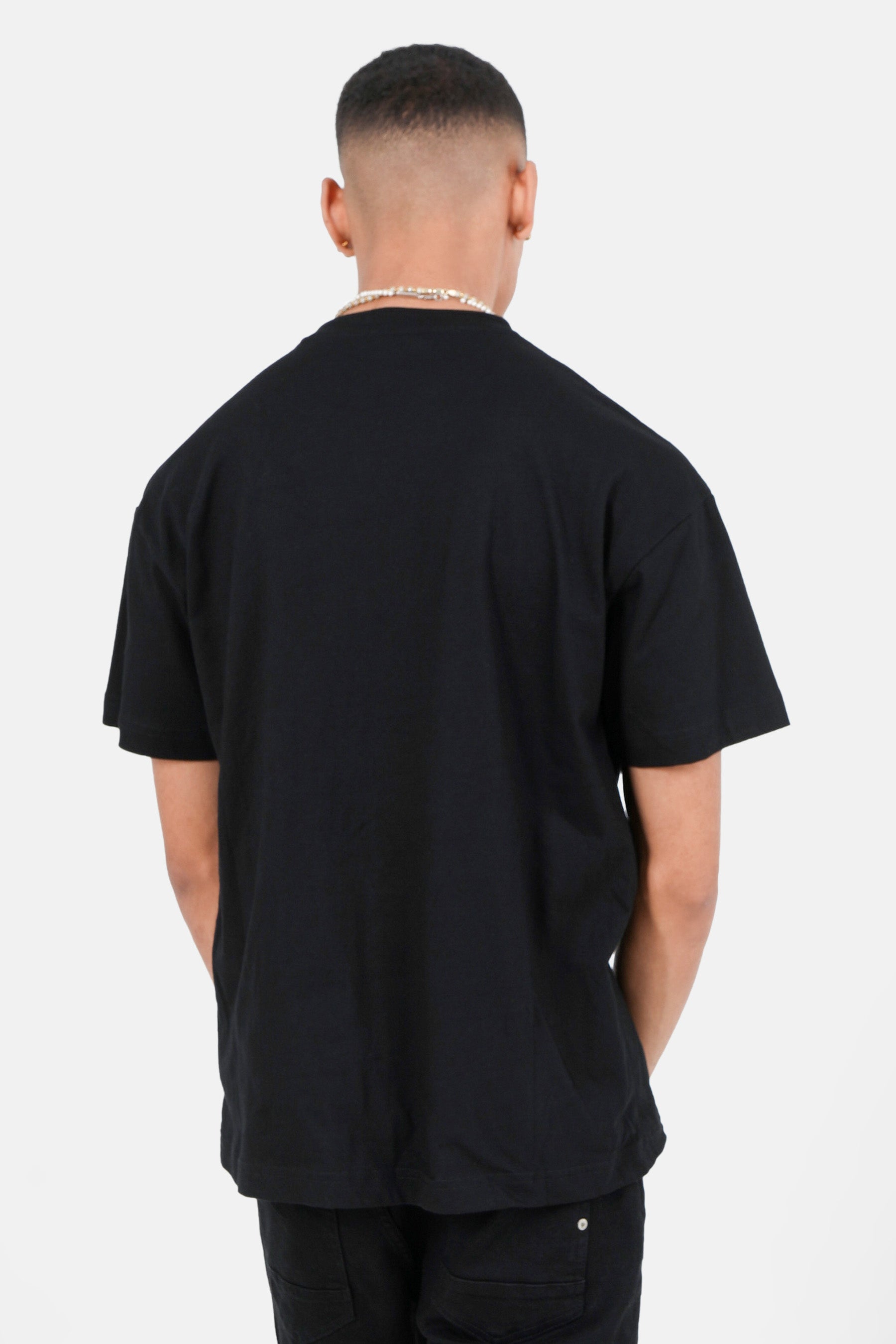 Embroidered heart logo t-shirt Black