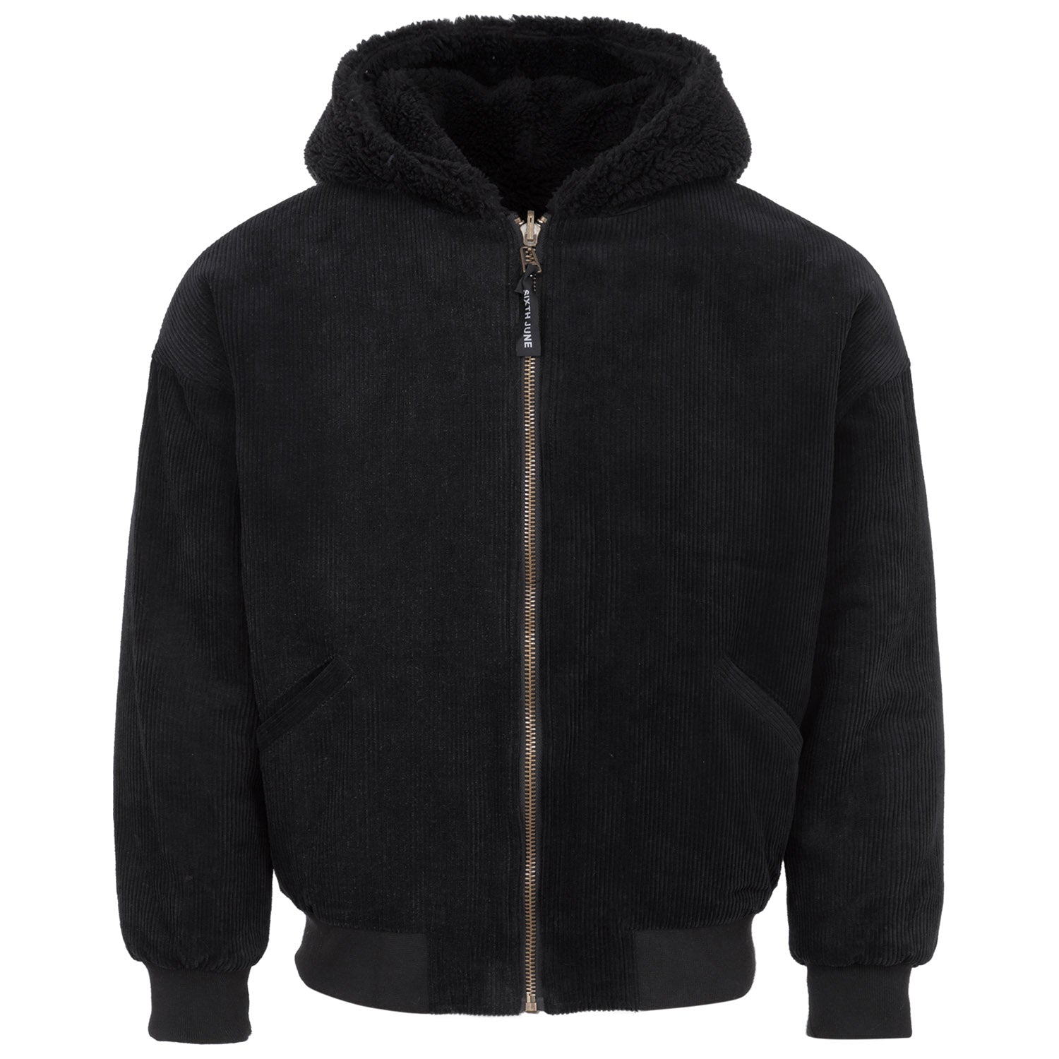 Sixth June - Veste velours sherpa réversible Noir