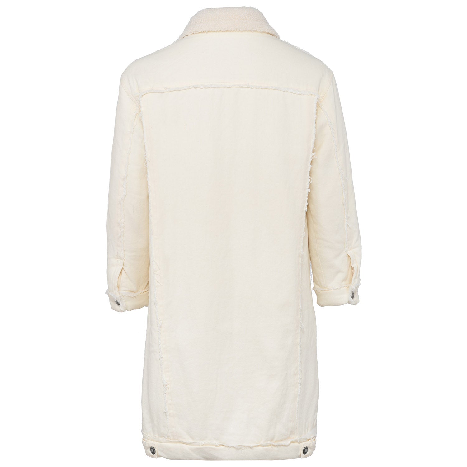 Sixth June - Veste longue jean oversize Beige clair