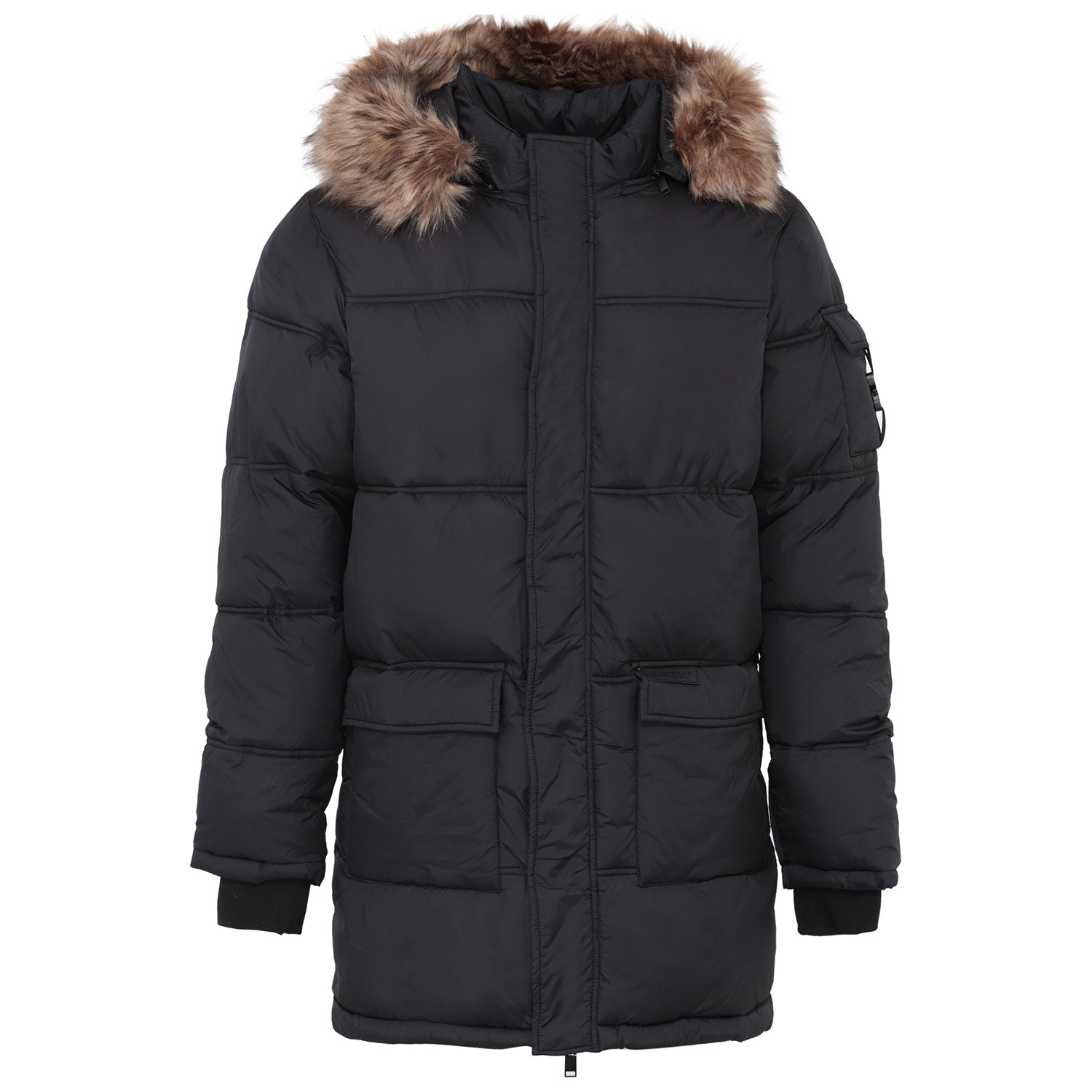 Sixth June - Doudoune longue fourrure Noir