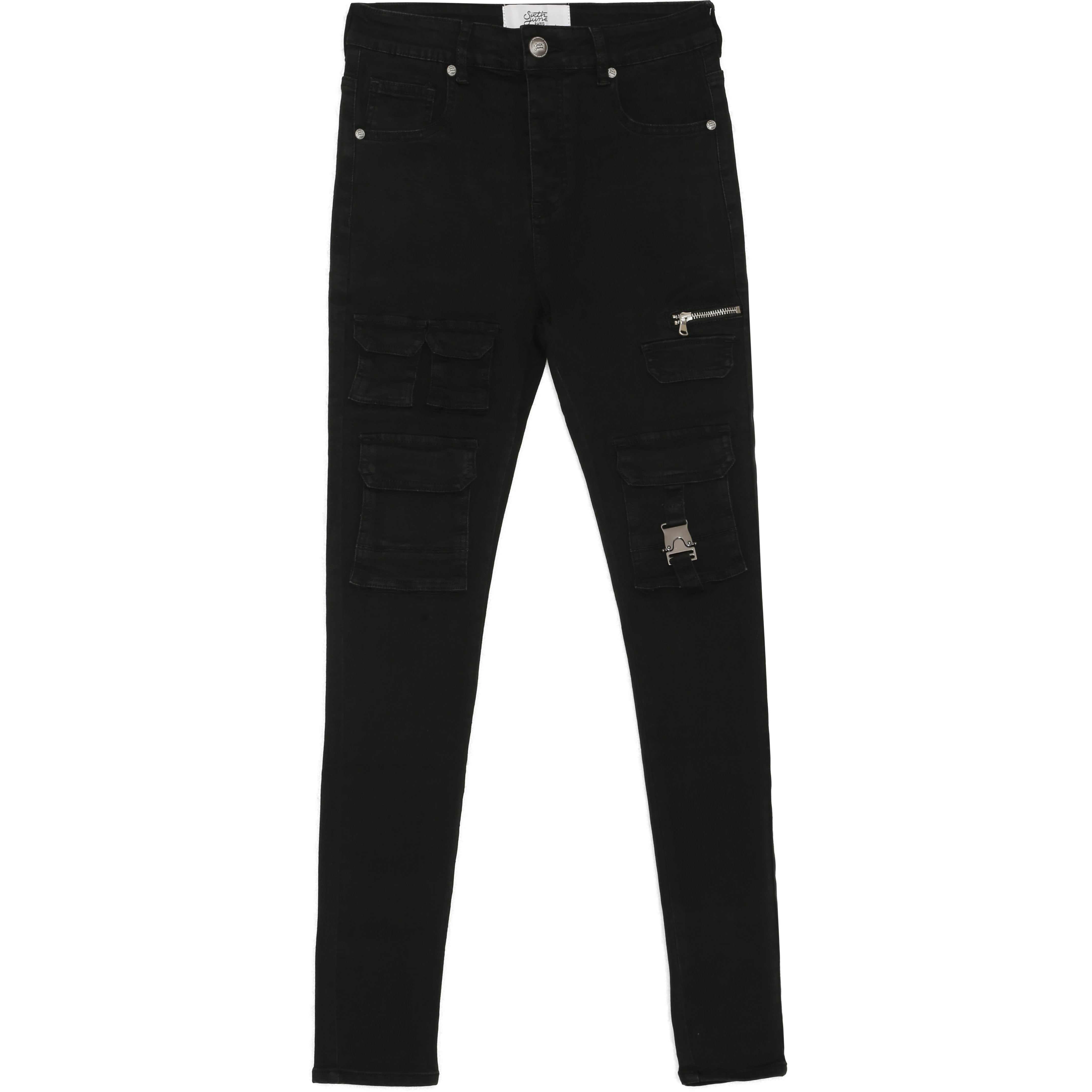 Sixth June - Jean poches tactique zip Noir