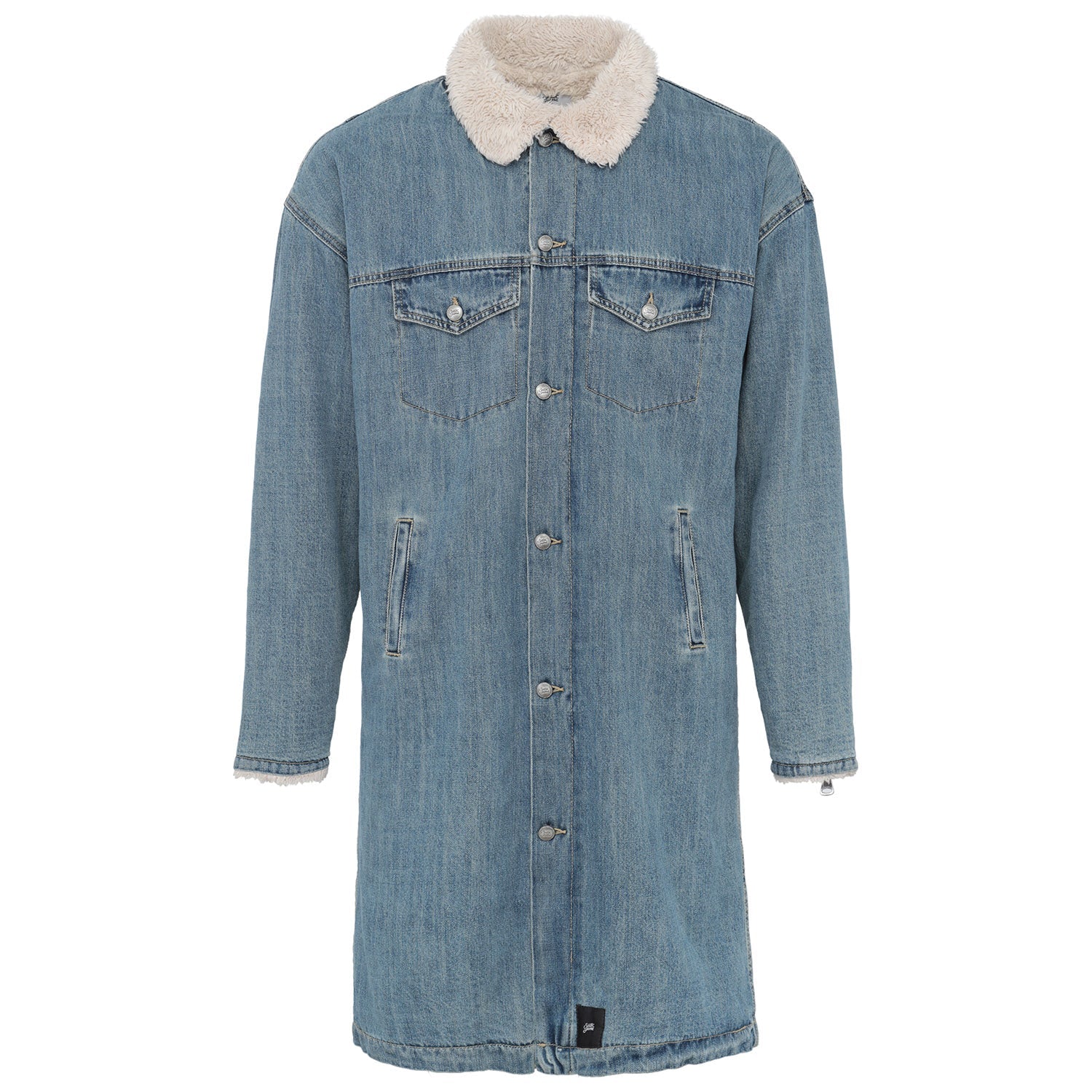 Sixth June - Veste jean longue doublée Bleu