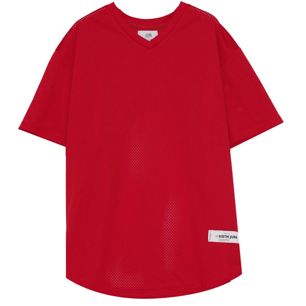Sixth June - Maillot mesh logo Rouge