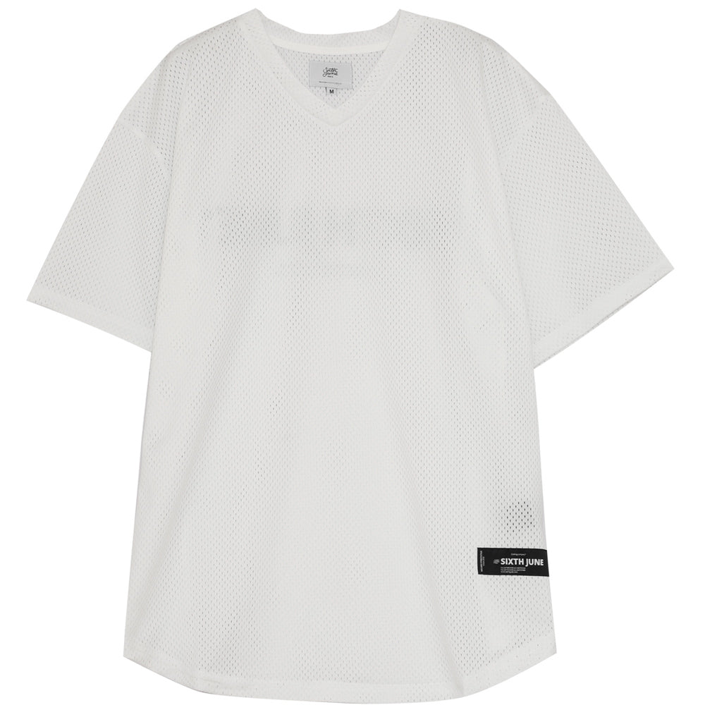Sixth June - Maillot mesh logo blanc