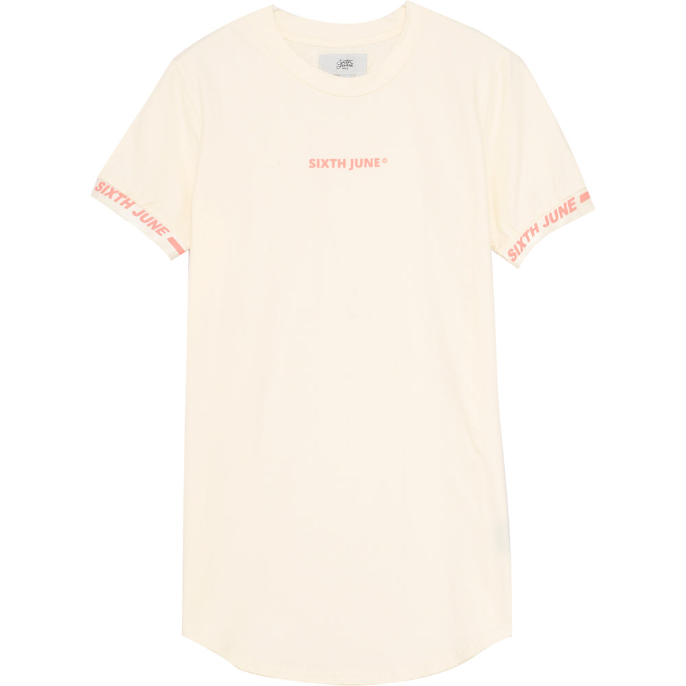 Sixth June - T-shirt logo coton manche beige
