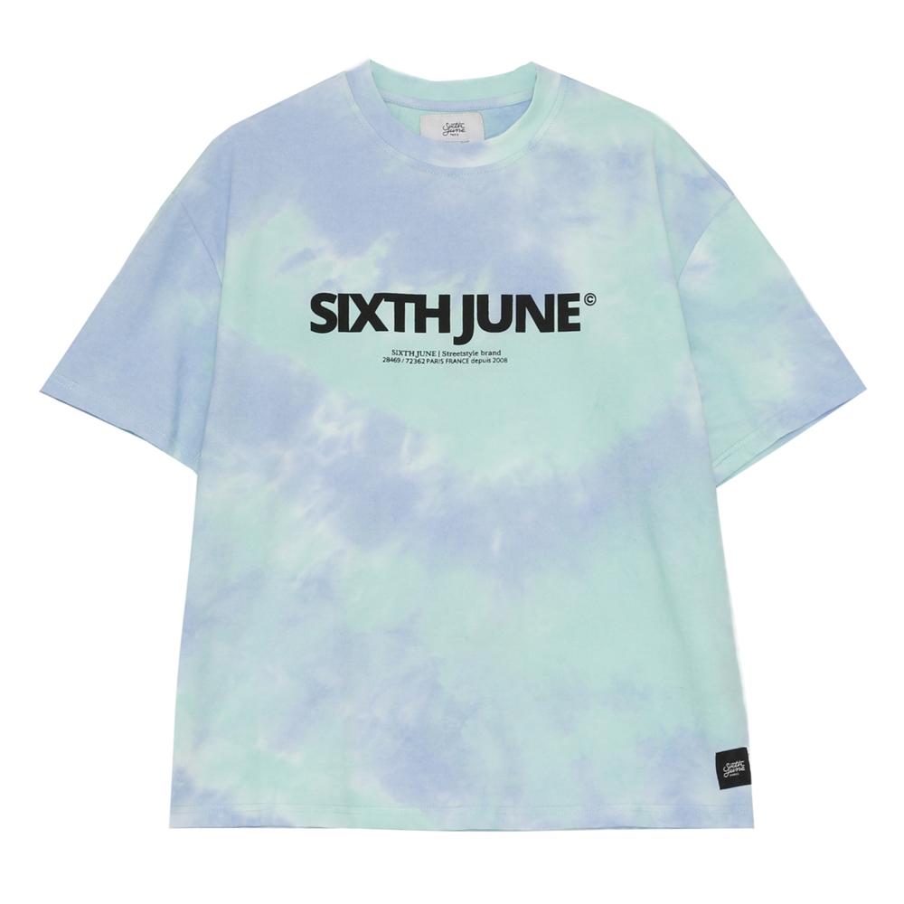 Sixth June - T-shirt tie and dye bleu