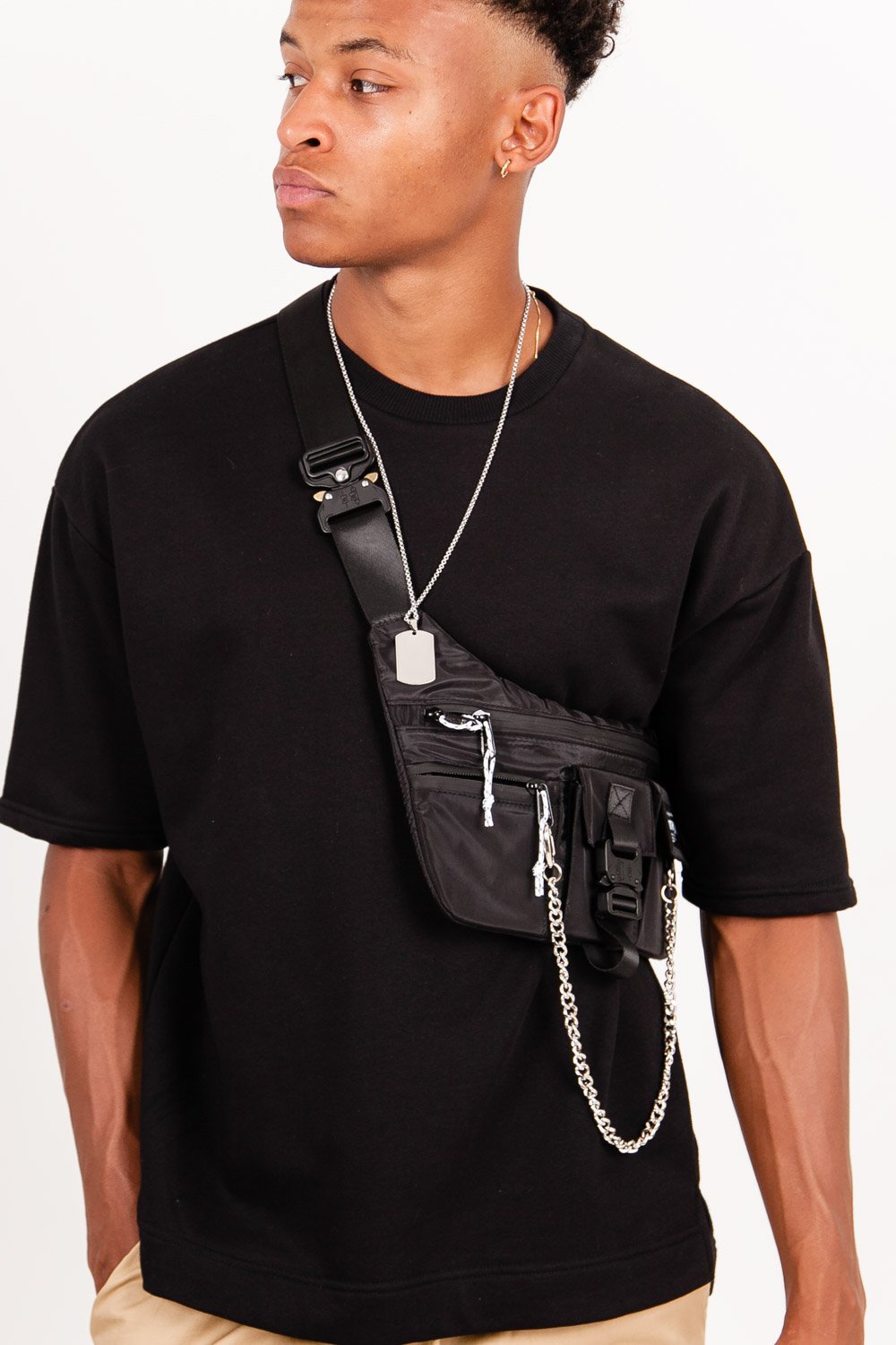 Sixth June - Sac banane chaîne tactique noir