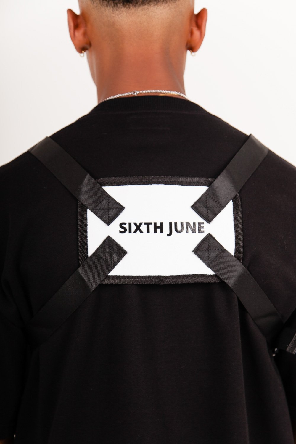 Sixth June - Mini sac poitrine boucle zip logo blanc