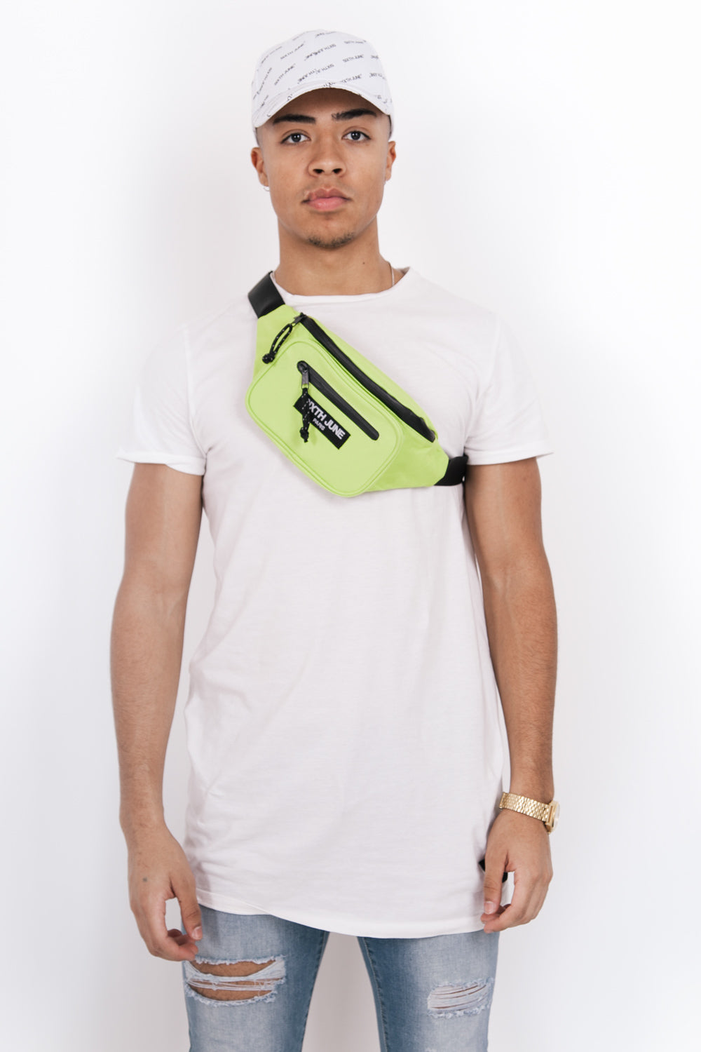 Sixth June - Sac banane deux poches logo vert