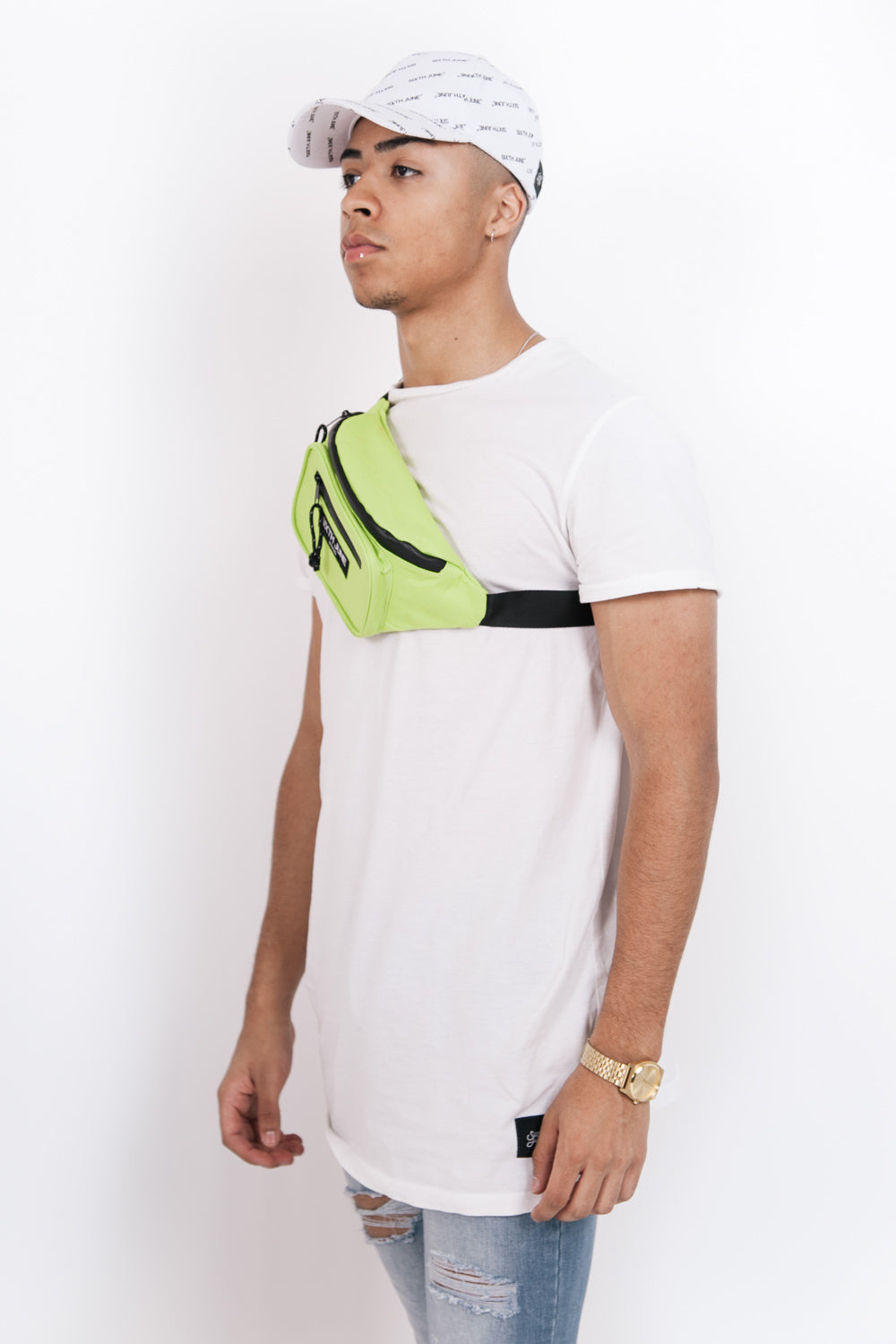 Sixth June - Sac banane deux poches logo vert