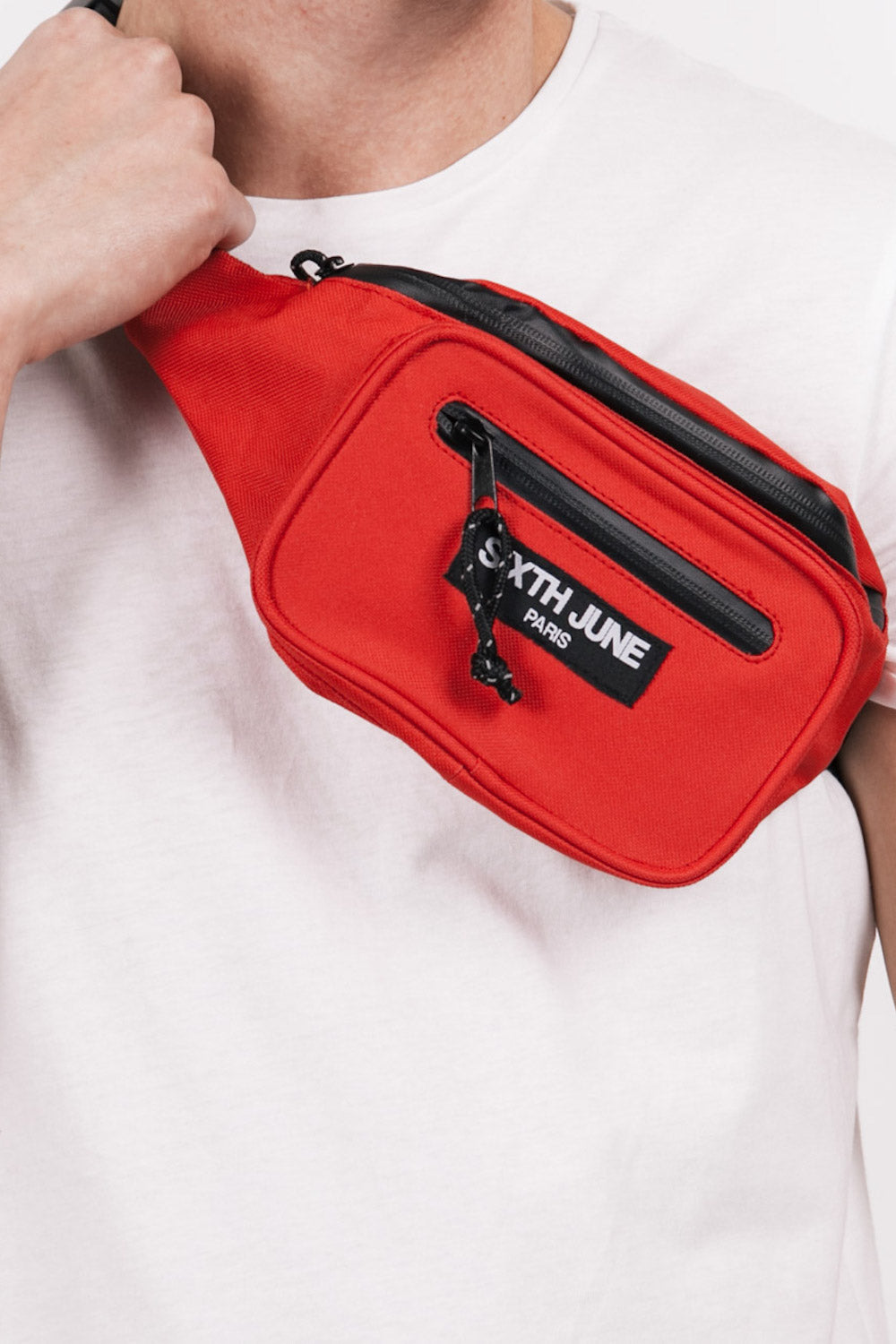 Sixth June - Sac banane deux poches logo rouge