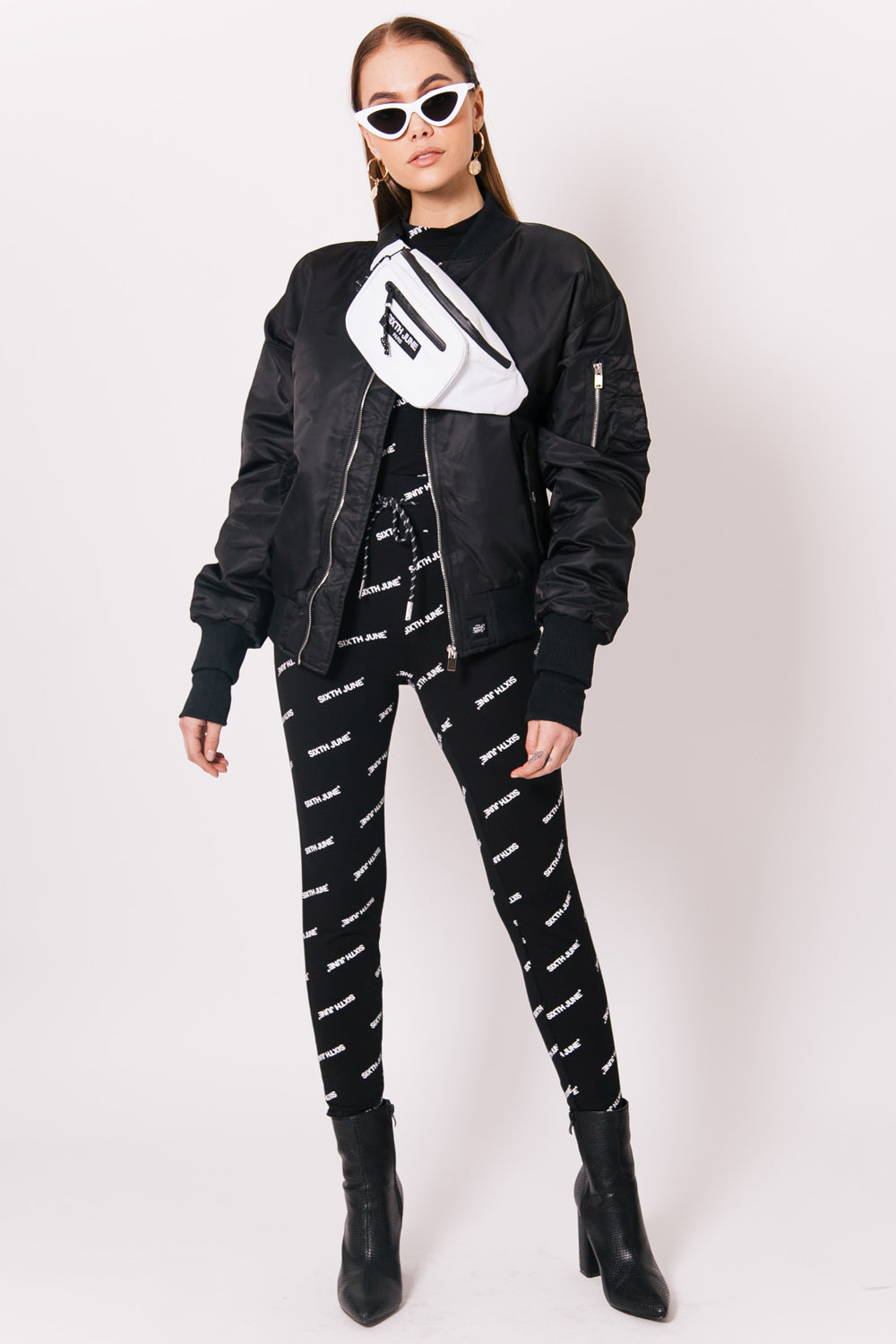 Sixth June - Sac banane deux poches logo blanc