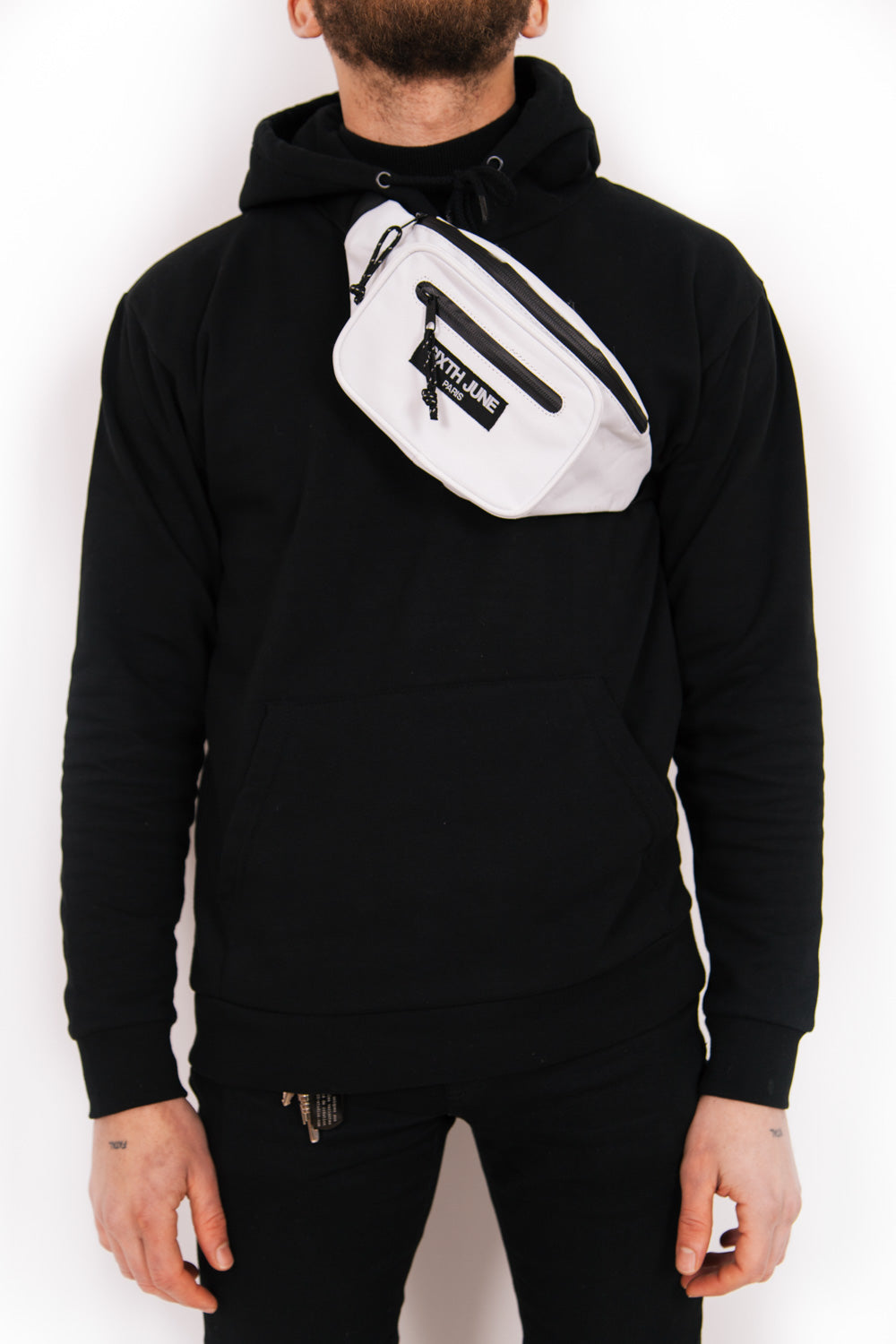 Sixth June - Sac banane deux poches logo blanc