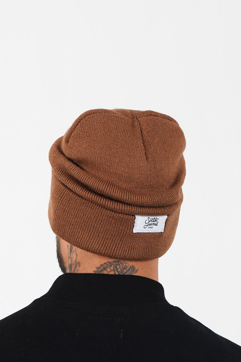 Sixth June - Bonnet mixte logo brodé Marron