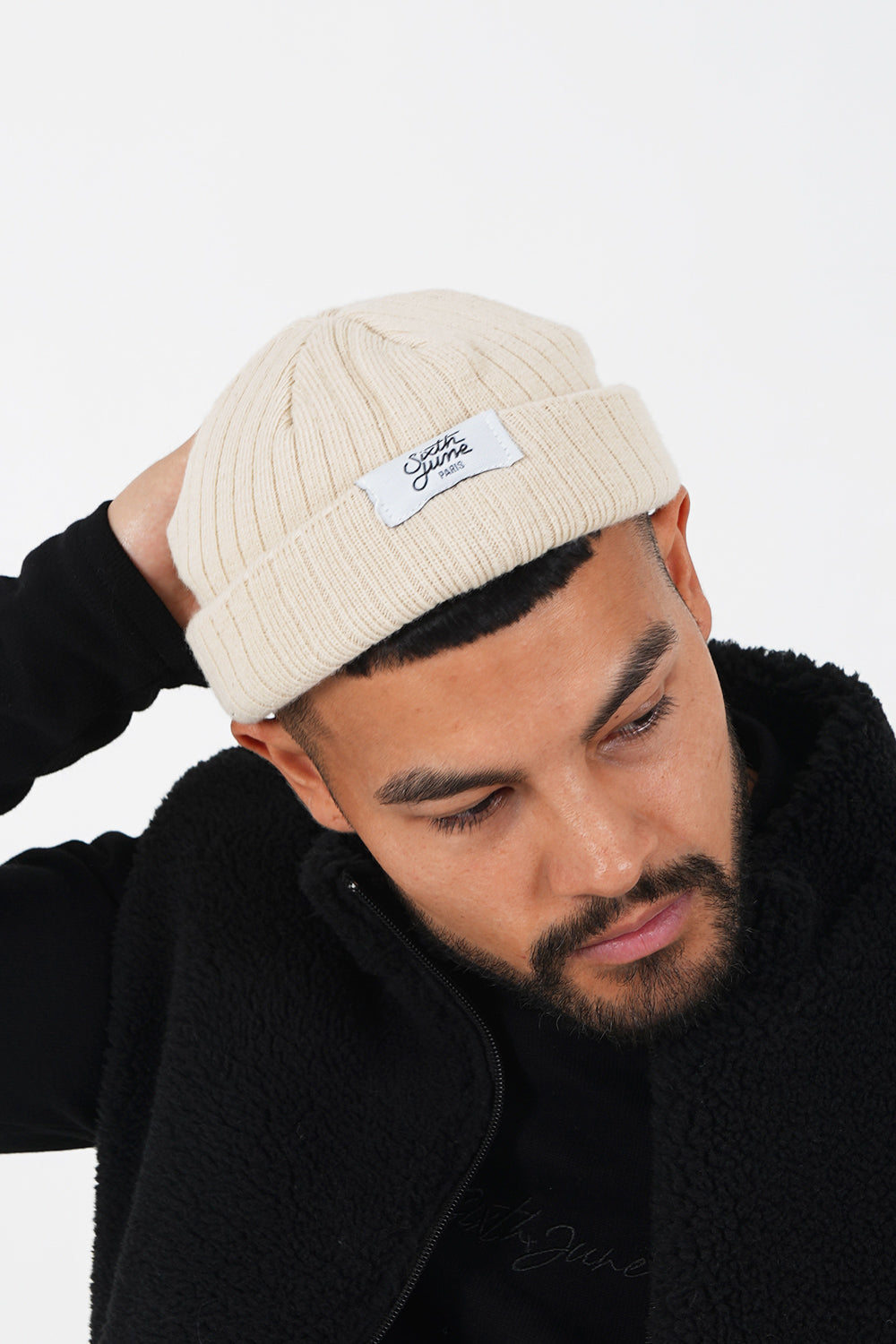 Sixth June - Bonnet fisherman côtelé Beige