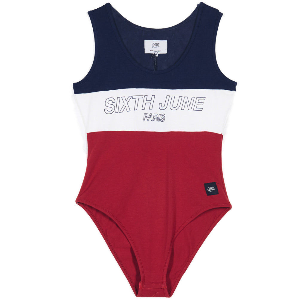 Sixth June - Body tricolore rouge bleu blanc