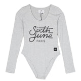 Sixth June - Body manches longues logo gris clair