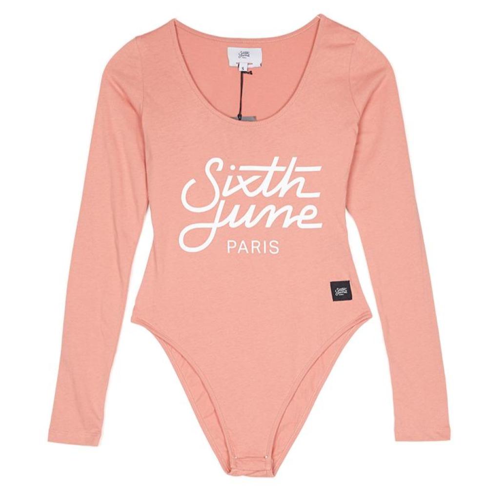 Sixth June - Body manches longues logo rose