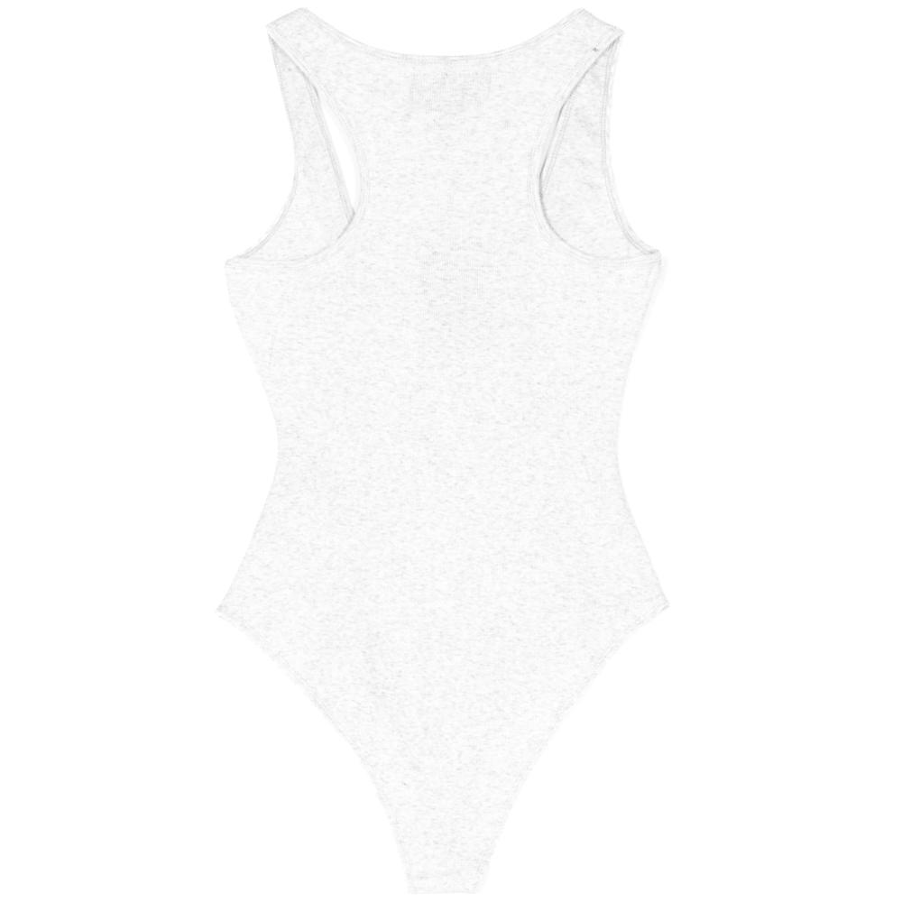 Buttons Ribbed Body Grey