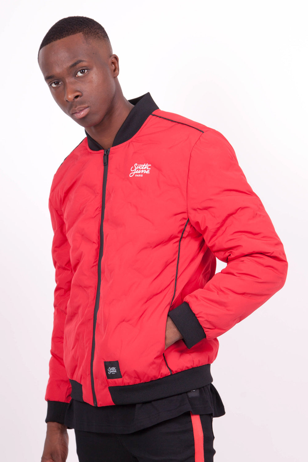 Sixth June - Bomber matelassé logo rouge