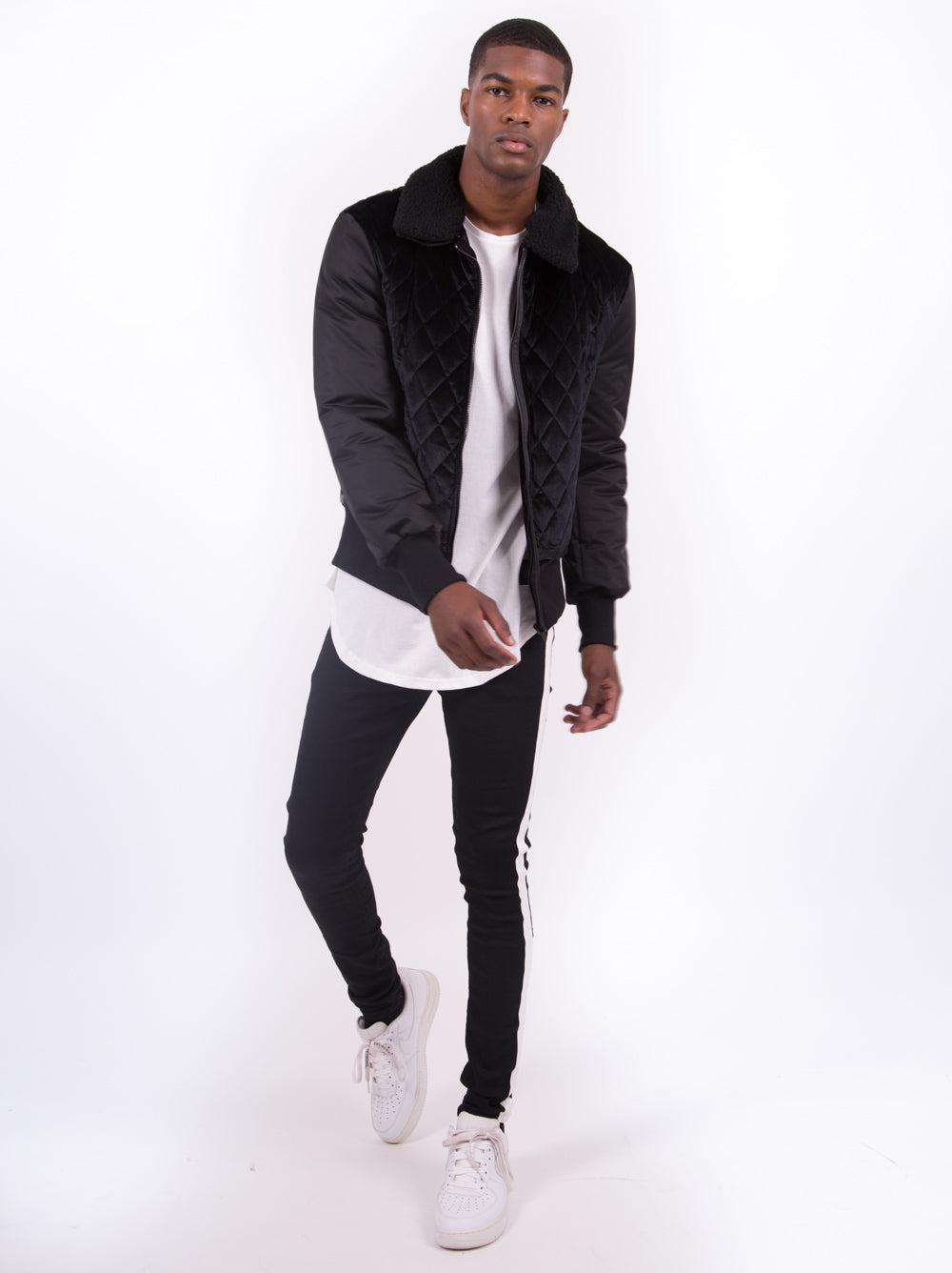 Sixth June - Bomber matelassé velours noir