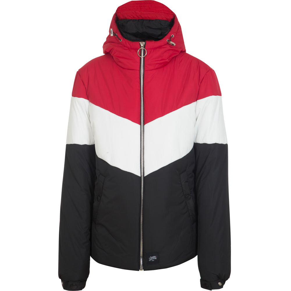 Sixth June - Doudoune tricolore capuche noir rouge blanc