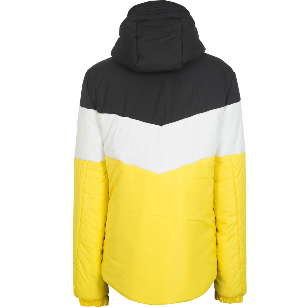 Sixth June - Doudoune tricolore capuche noir jaune blanc