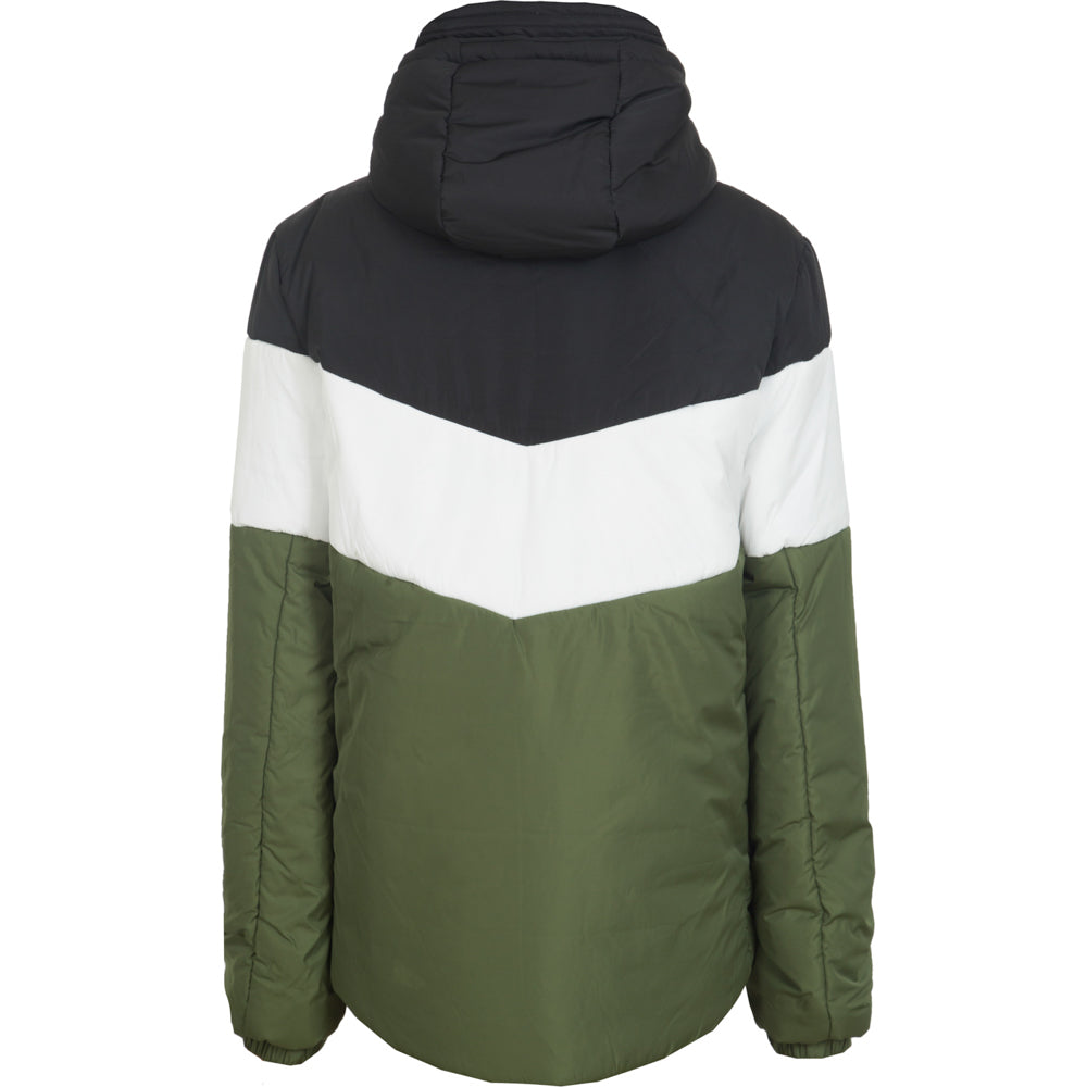 Sixth June - Doudoune tricolore capuche noir kaki blanc