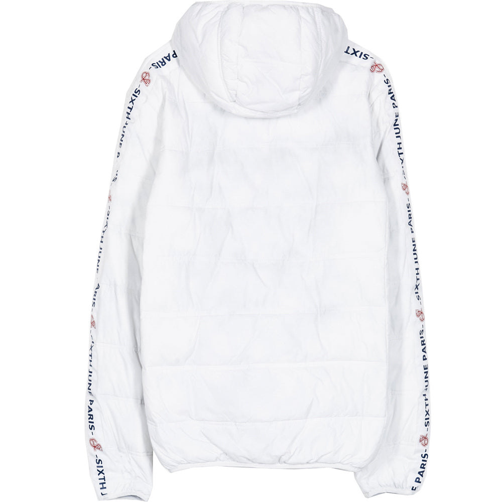 Sixth June - Doudoune légère bandes texte blanc