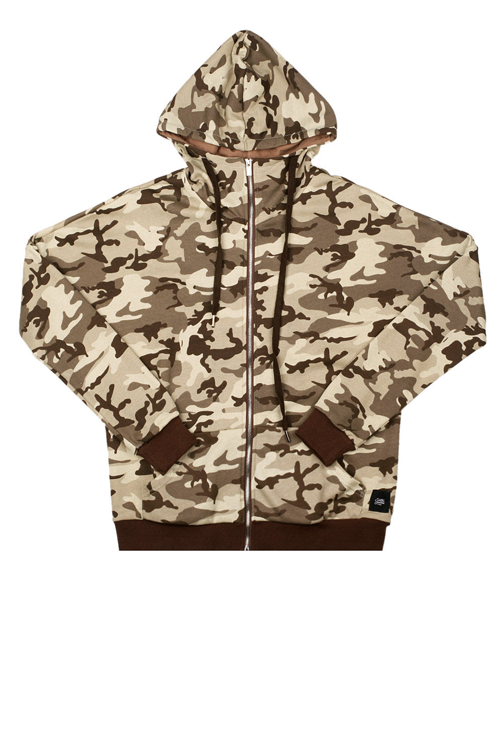 Sixth June - Sweat capuche zippé camouflage beige M2205VJA