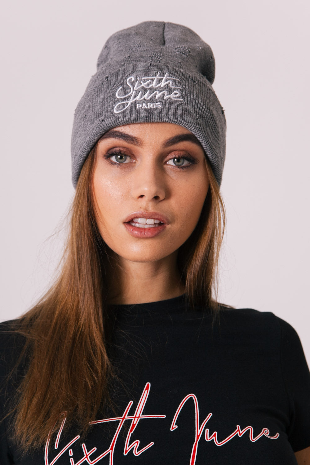 Sixth June - Bonnet destroy gris M2330FAC