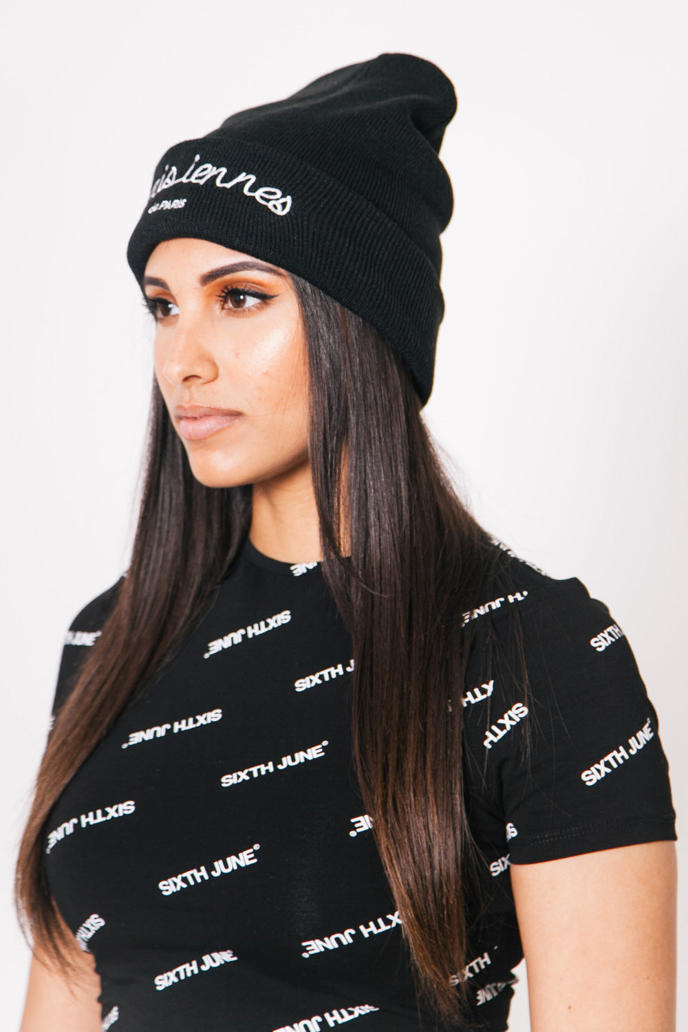 Sixth June - Bonnet Parisiennes noir Sixth June Femme