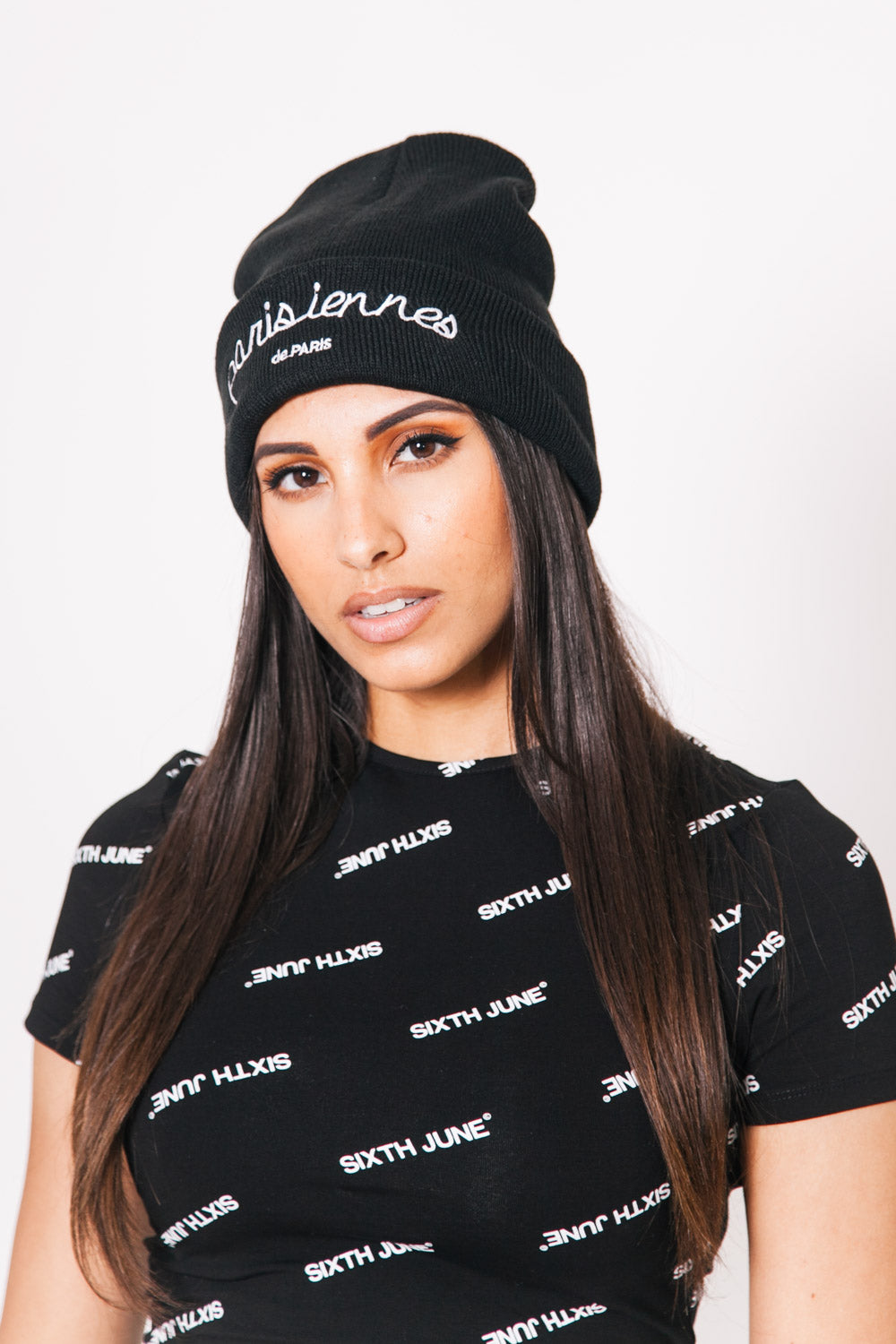 Sixth June - Bonnet Parisiennes noir Sixth June Femme