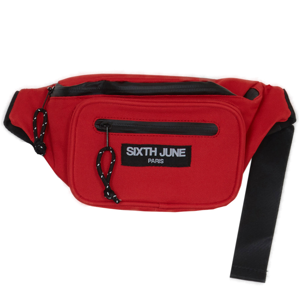 Sixth June - Sac banane deux poches logo rouge