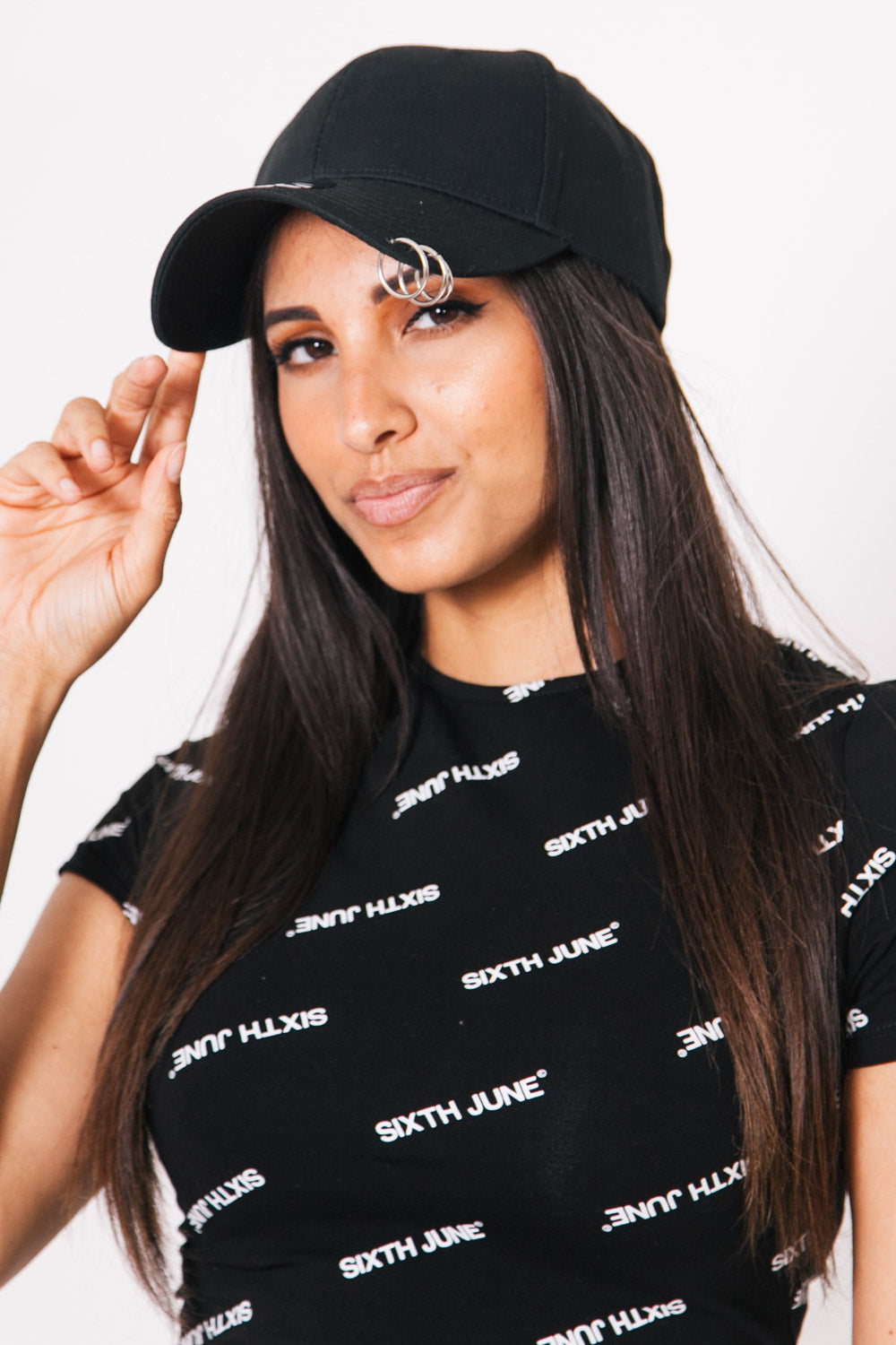 Sixth June - Casquette boucles visières noir