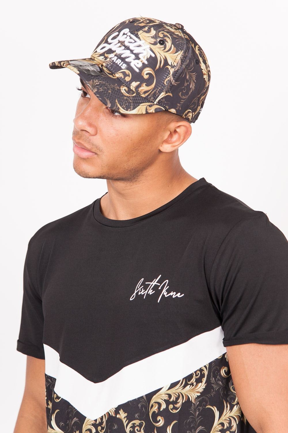 Sixth June - Casquette baroque or gris noir