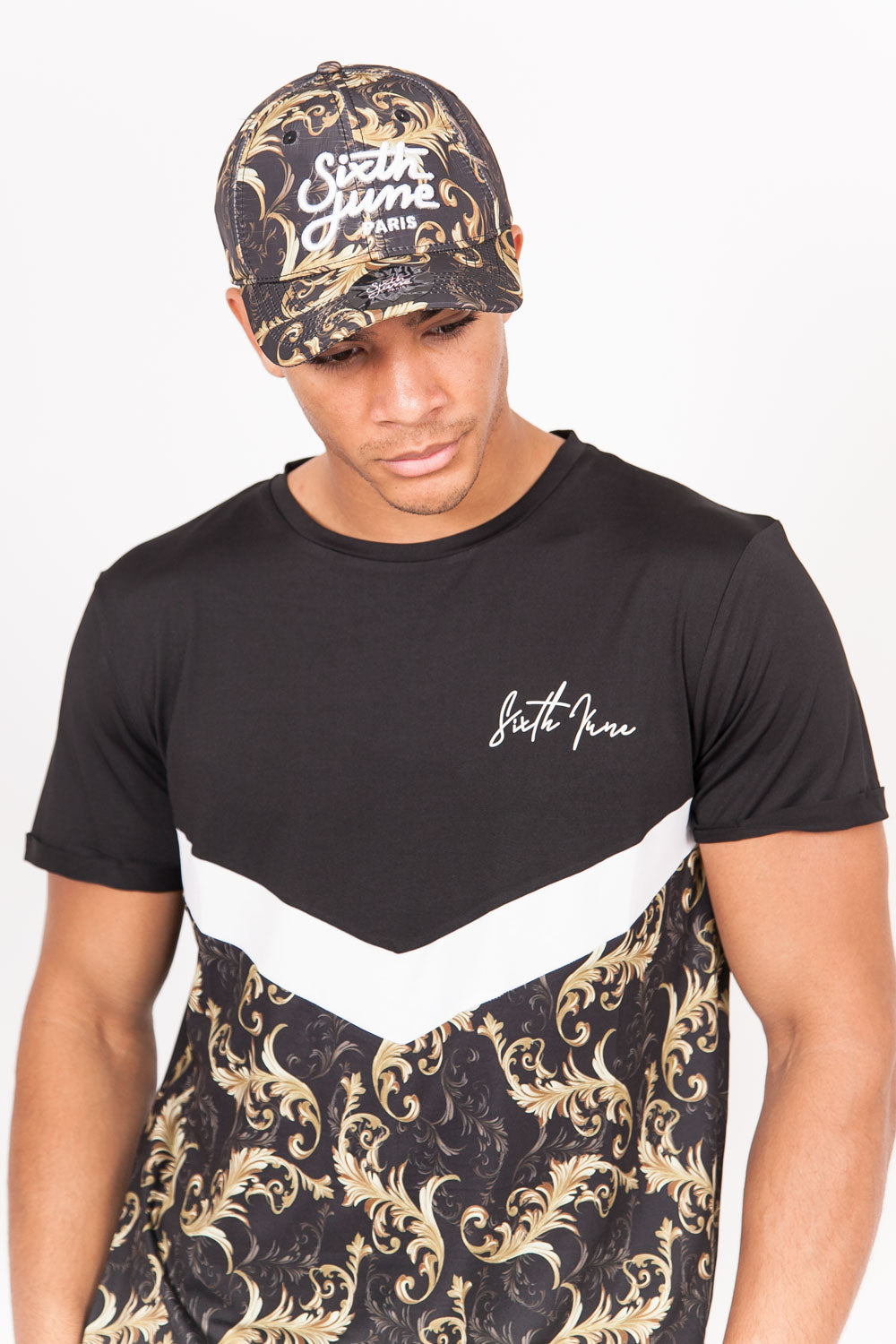 Sixth June - Casquette baroque or gris noir