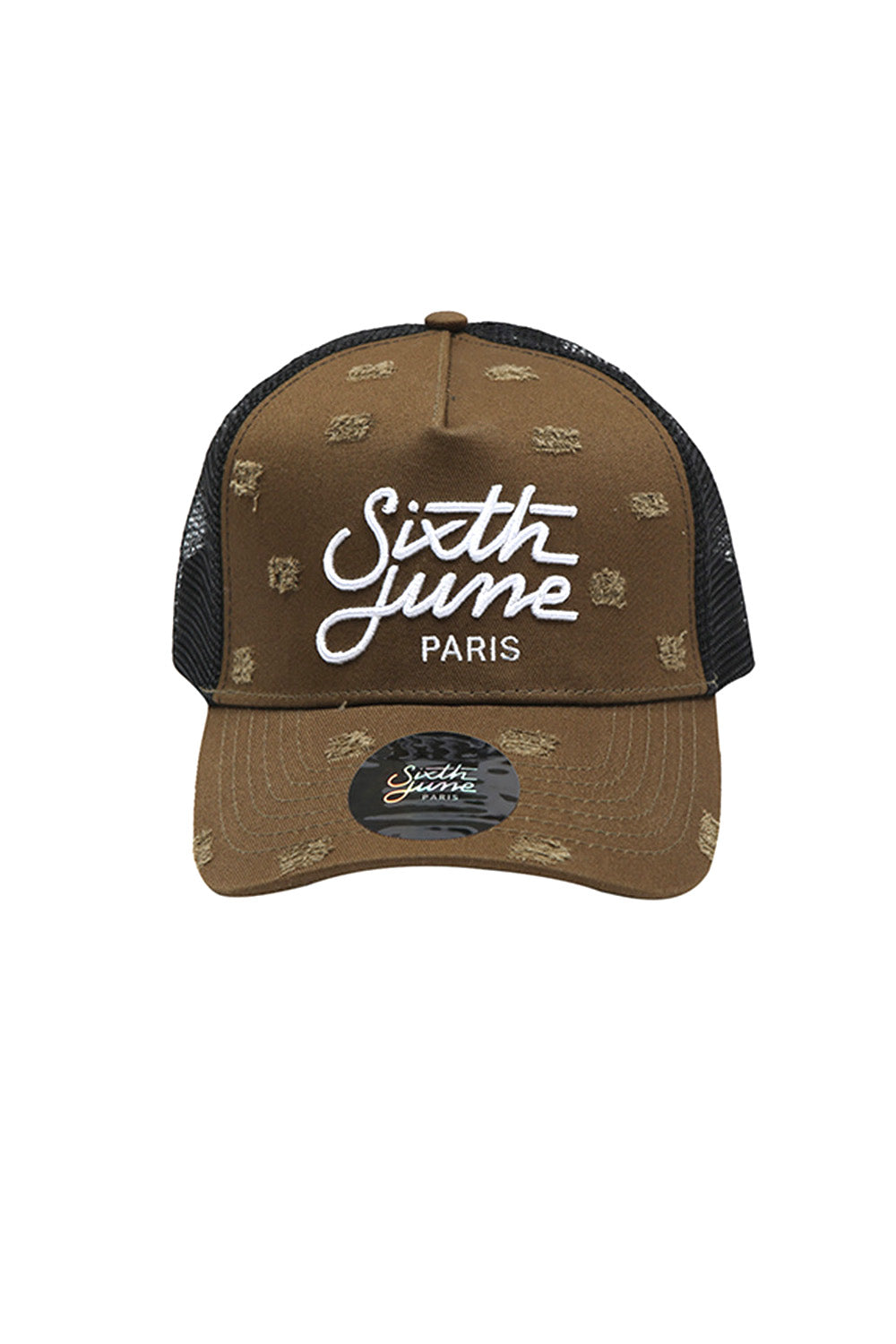 Sixth June - Casquette destroy mesh kaki