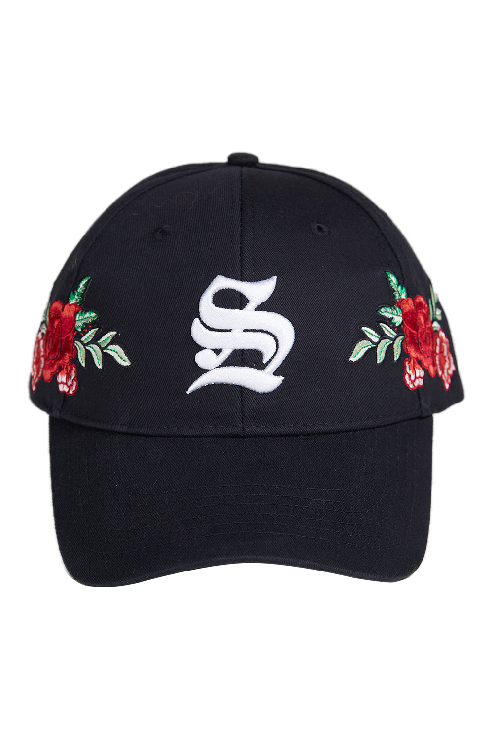 Sixth June - Casquette gothique fleurs noir doré
