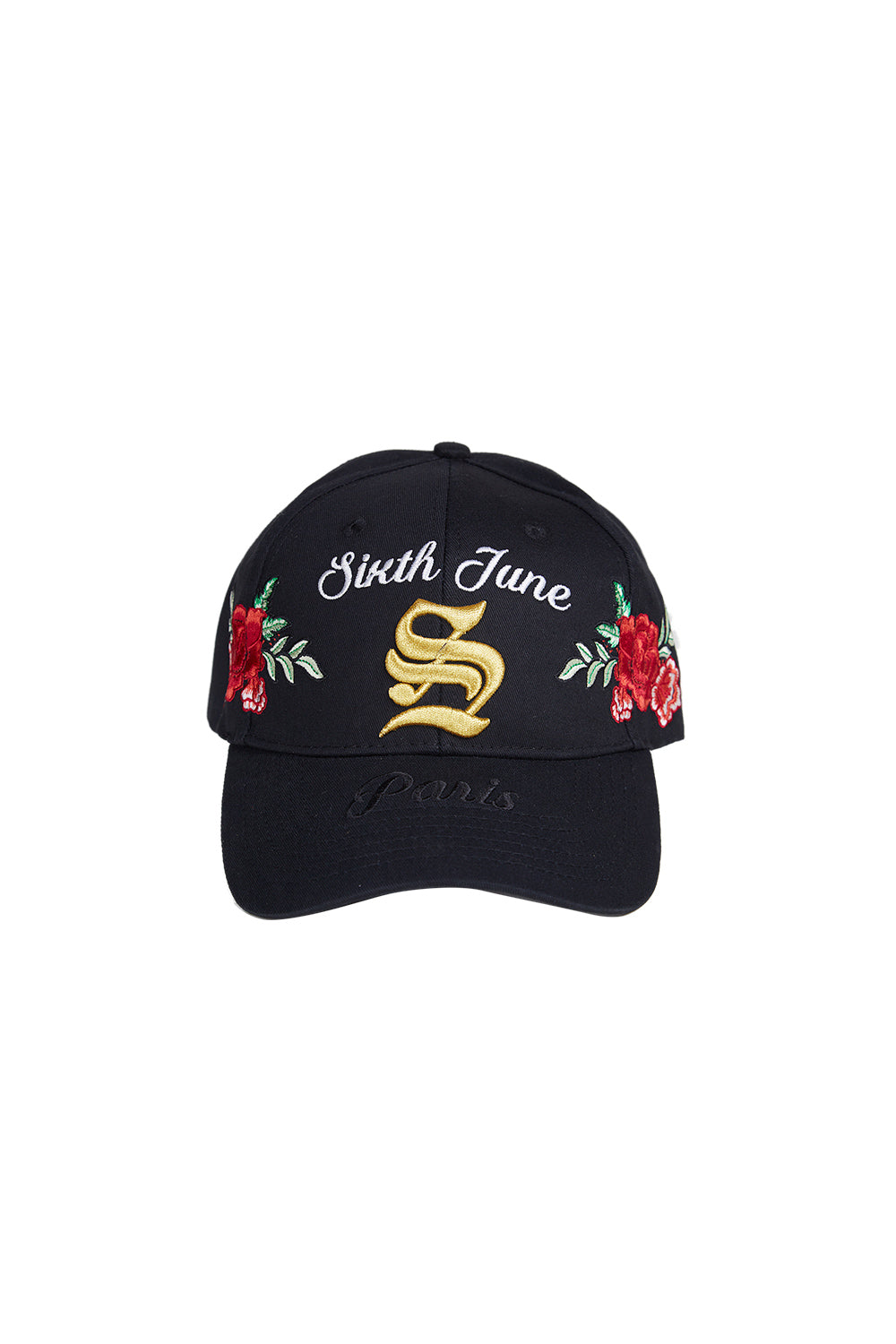 Sixth June - Casquette gothique fleurs noir blanc
