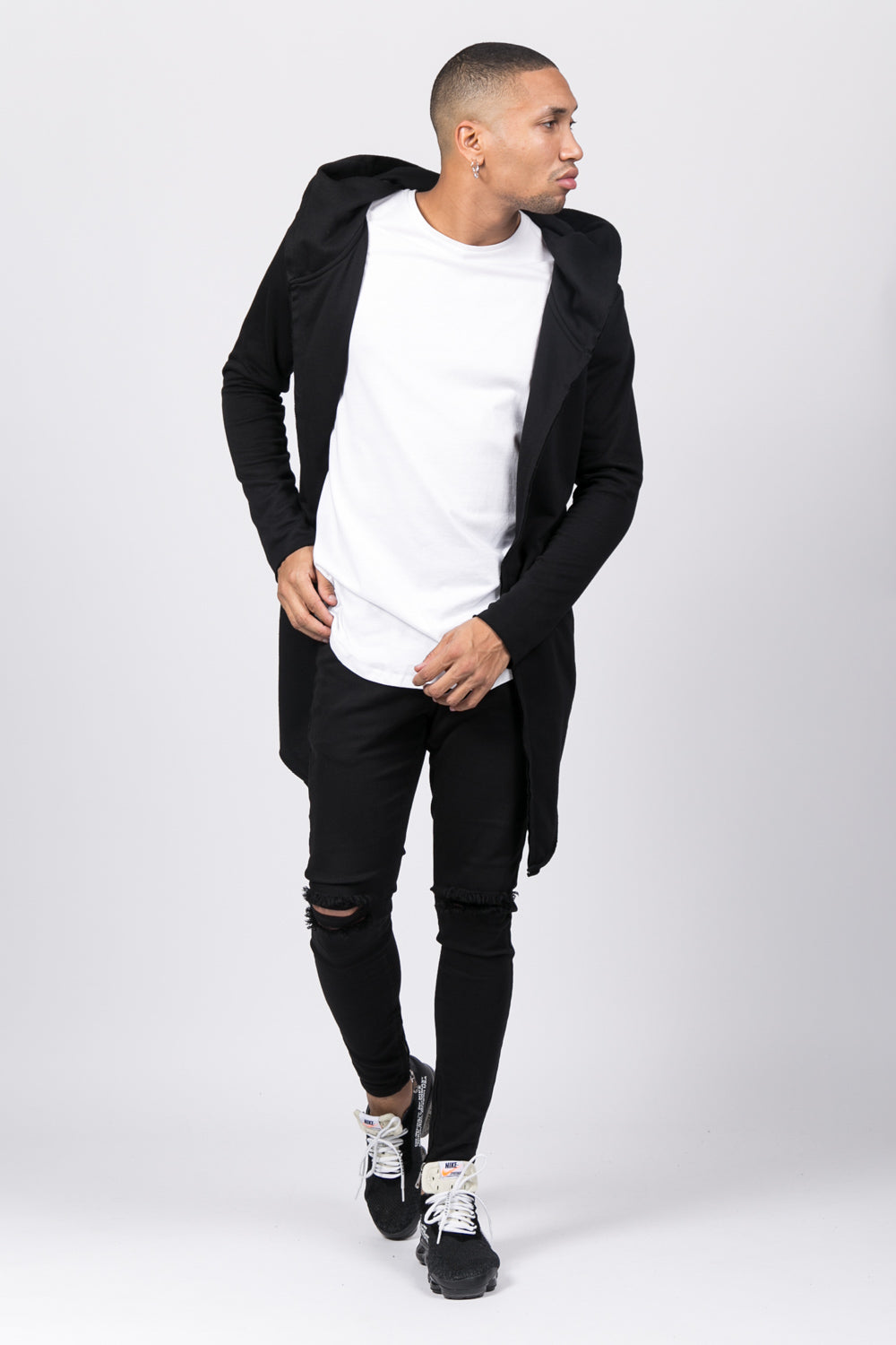 Sixth June - Gilet long capuche noir cv139254