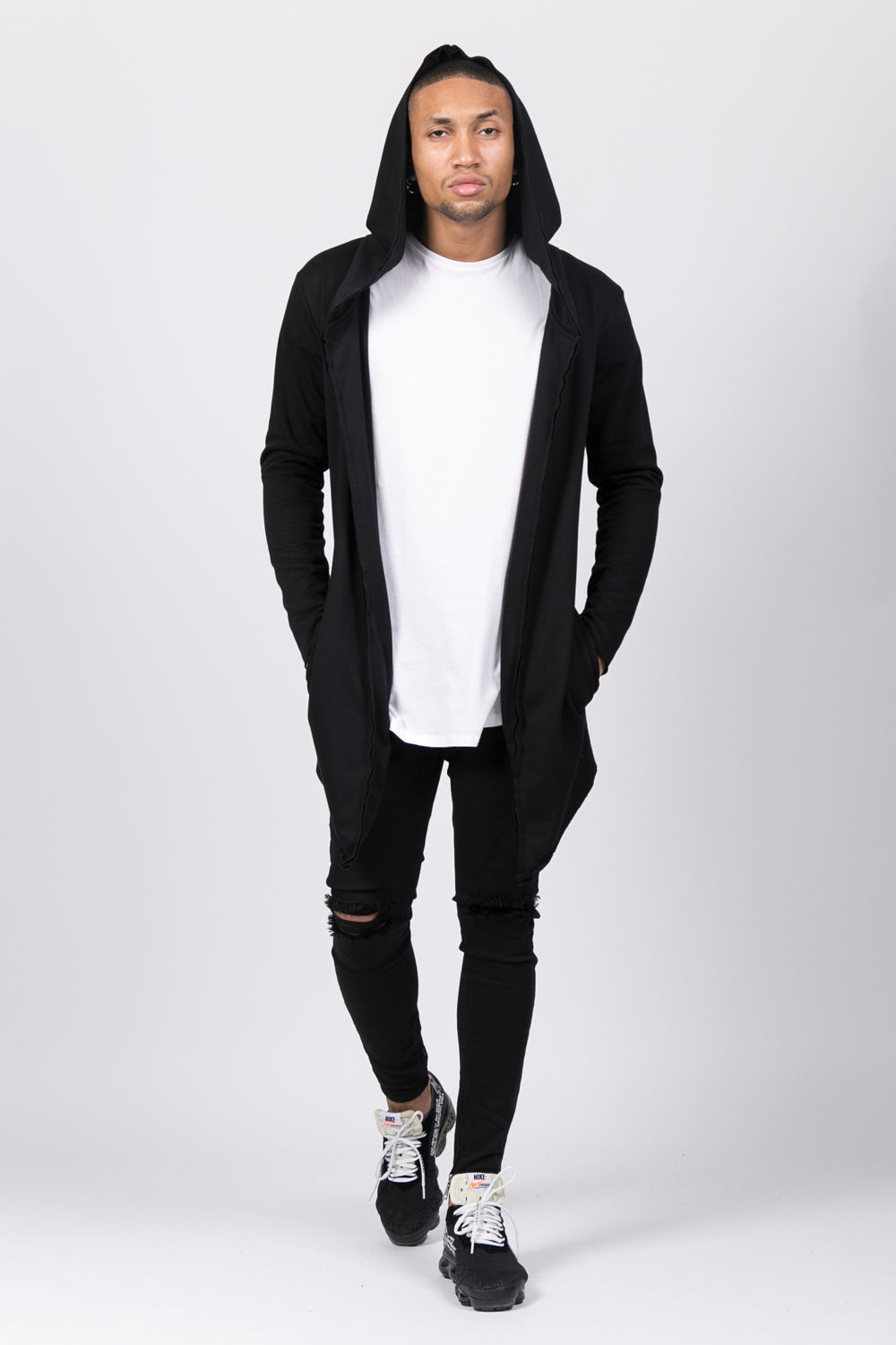 Sixth June - Gilet long capuche noir cv139254