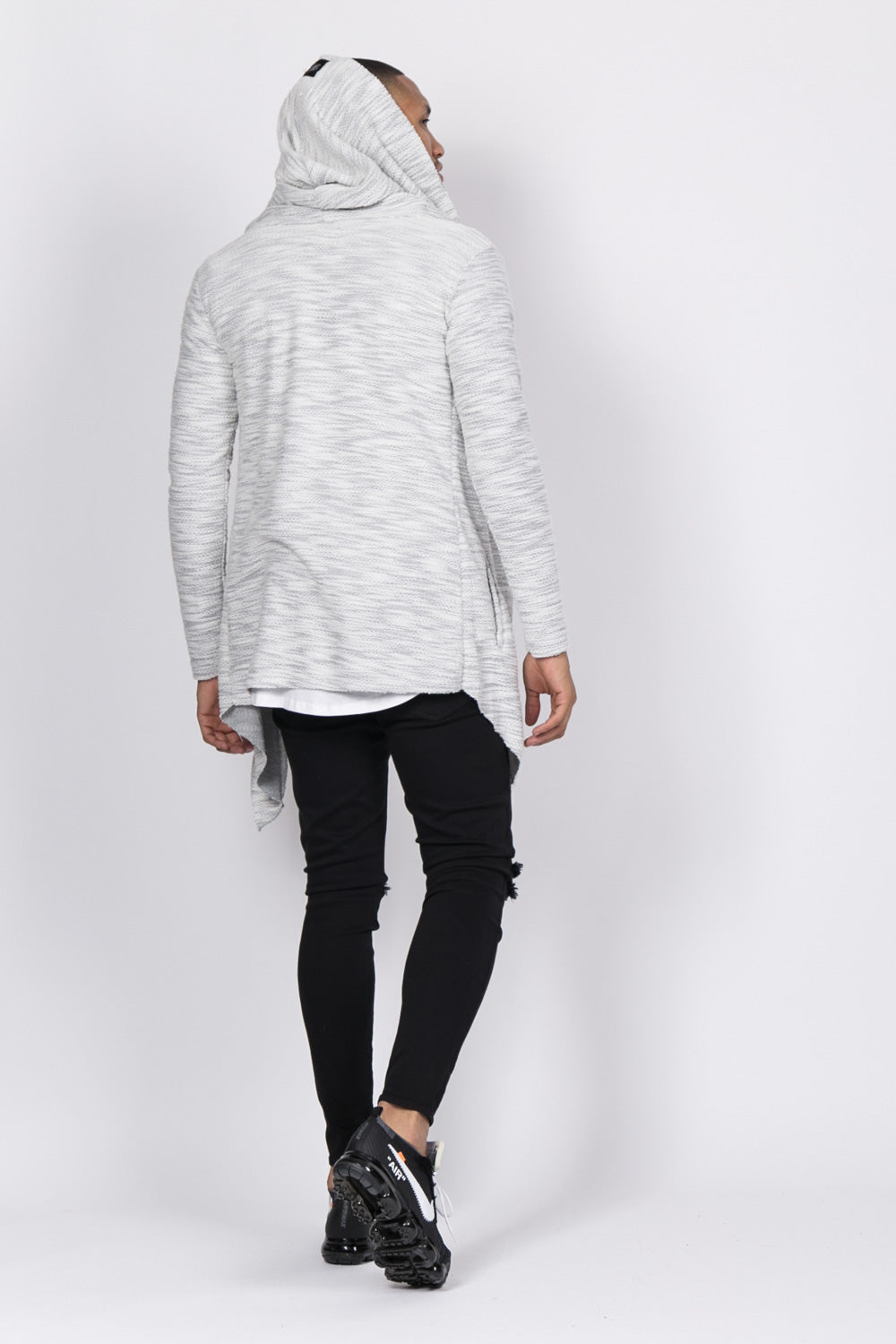 Sixth June - Gilet cape Homme chiné gris clair 1728C