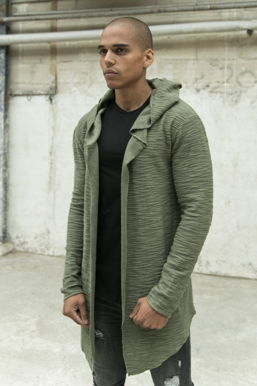 Slub Cotton Cape Khaki