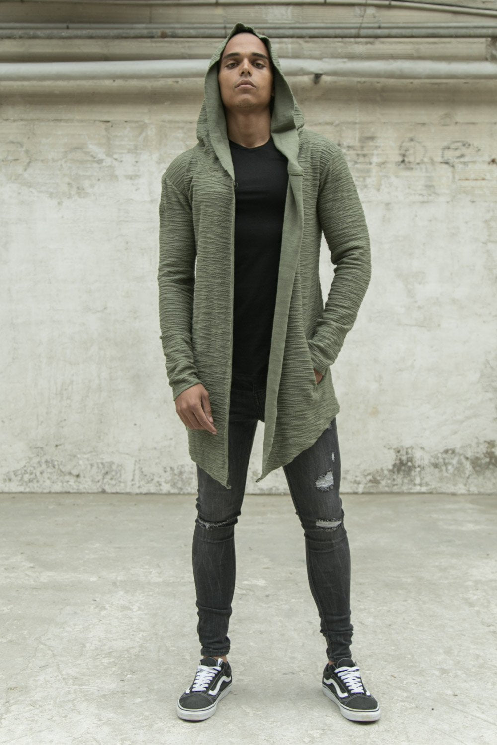 Slub Cotton Cape Khaki