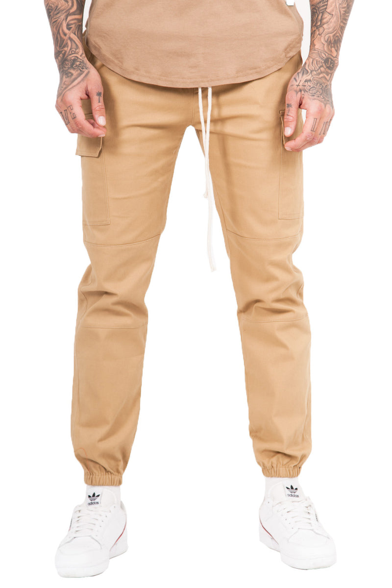 Sixth June - Pantalon cargo cordons beige