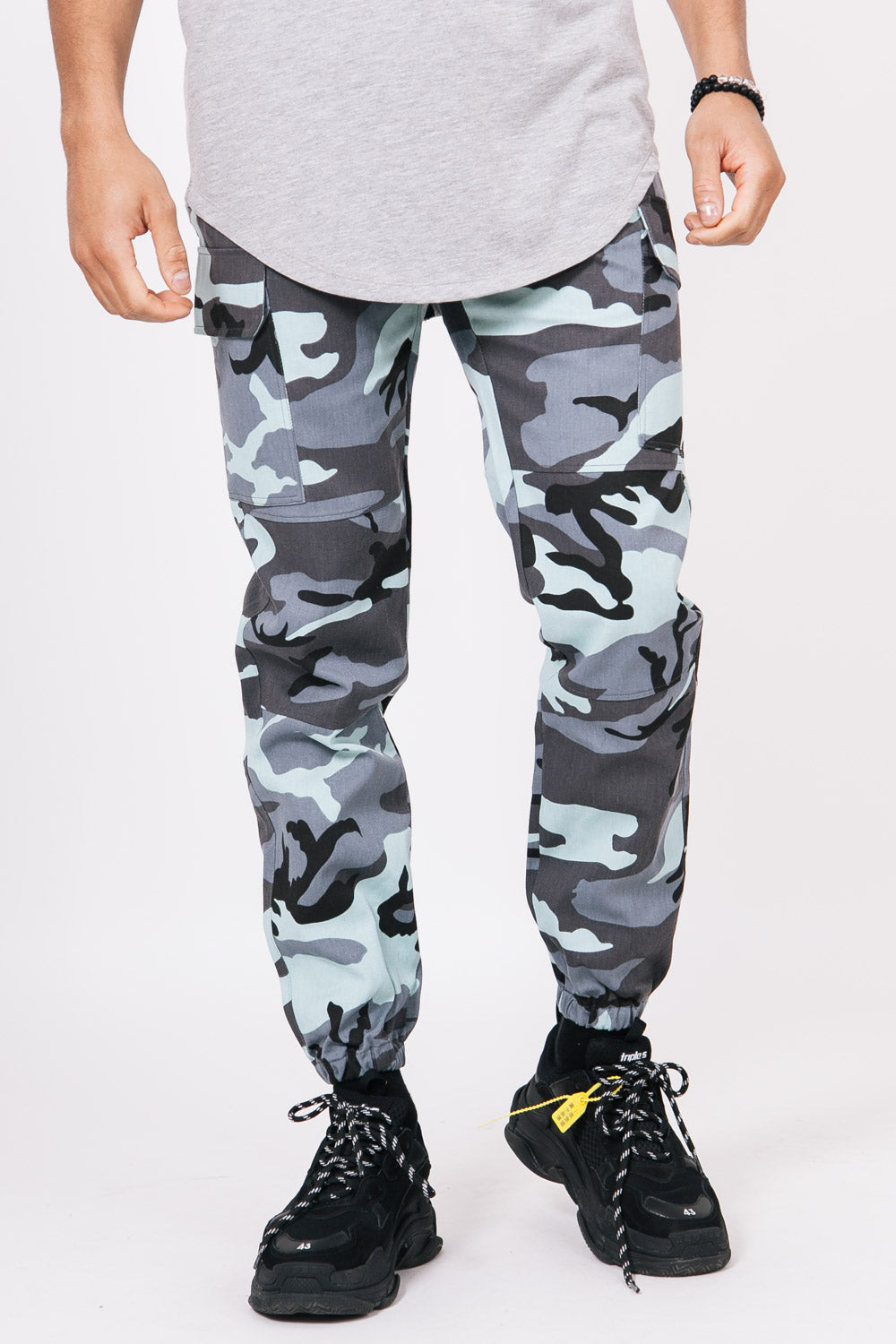 Sixth June - Pantalon cargo camouflage bleu