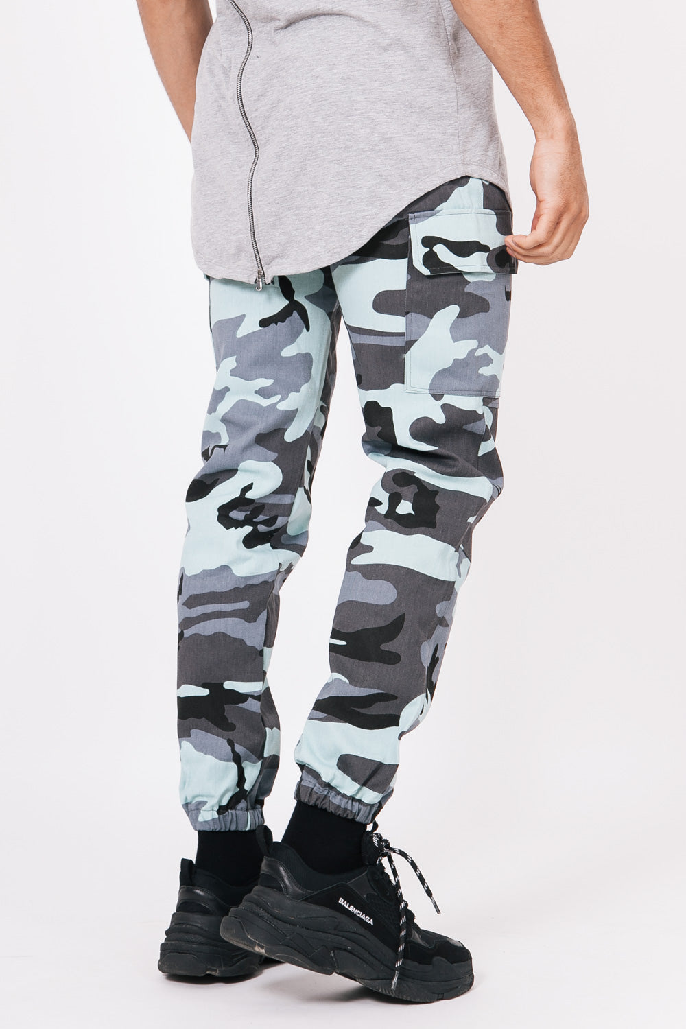 Sixth June - Pantalon cargo camouflage bleu