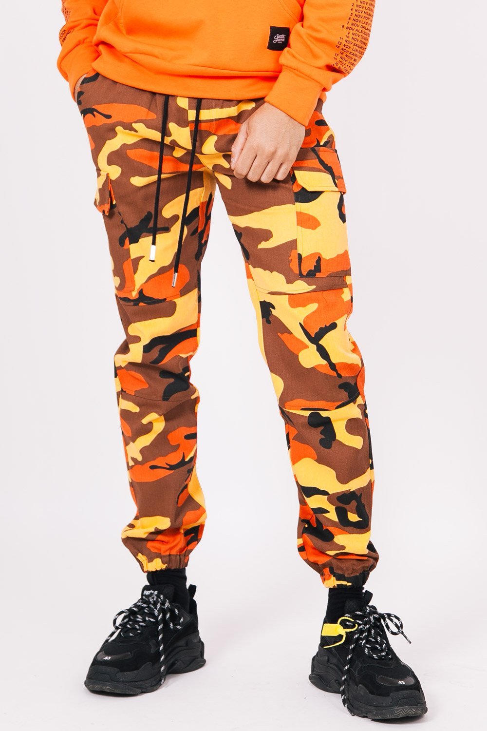 Sixth June - Pantalon cargo camouflage orange