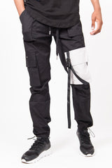 Sixth June - Pantalon cargo clip poches Noir Beige